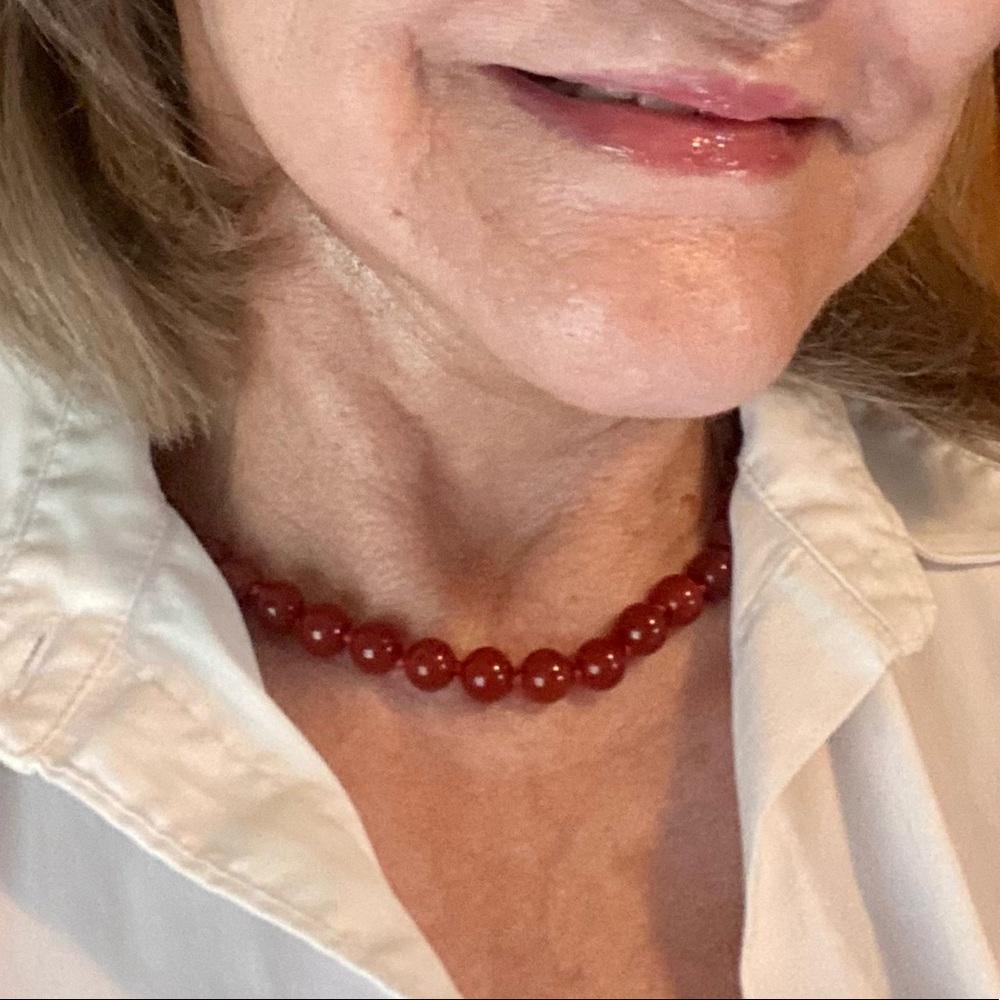Carnelian choker necklace